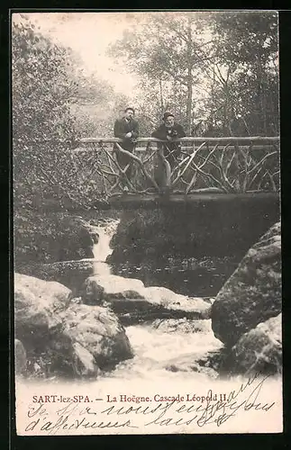 AK Sart-lez-Spa, La Hoegne. Cascade Leopold II.