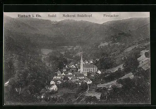 AK Rimbach i. Els., Panorama mit Sudel, Melkerei Sudelkopf, Firstacker