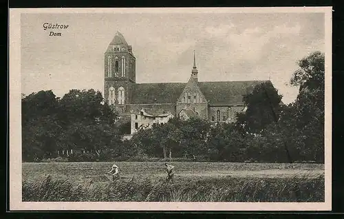 AK Güstrow, Blick zum Dom