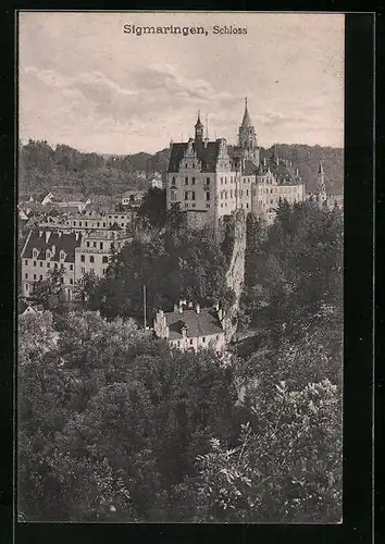 AK Sigmaringen, Blick auf das Schloss