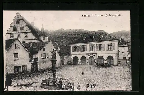 AK Andlau i. Els., Rathausplatz