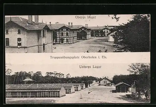 AK Oberhofen i. Els., Oberes u. unteres Lager