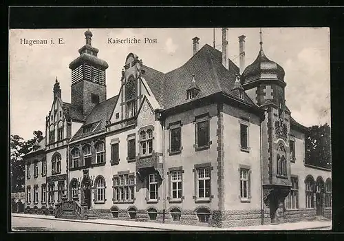 AK Hagenau i. E., Kaiserliche Post