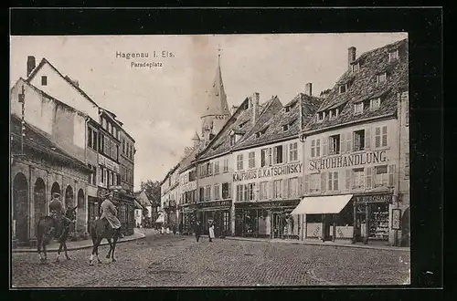 AK Hagenau i. Els., Paradeplatz