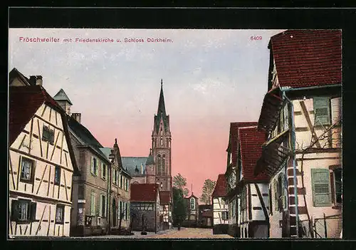 AK Fröschweiler, Friedenskirche u. Schloss Dürkheim