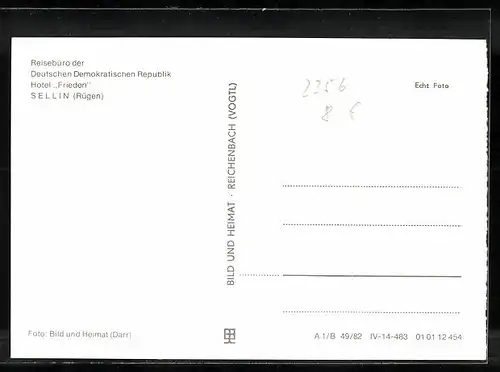 AK Sellin /Rügen, Hotel Frieden