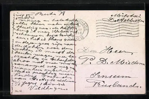 AK Den Haag, Bezuidenhoutscheweg, Strassenpartie mit Strassenbahn