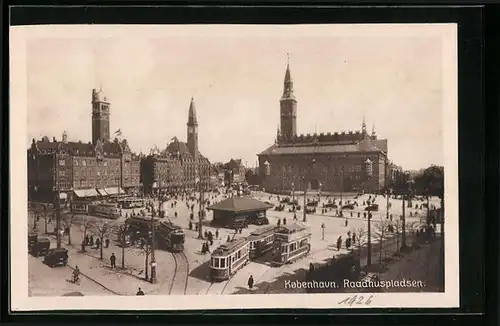 AK Kobenhavn, Raadhuspladsen, Strassenbahn