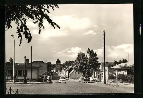 AK Lychen, Stargarder Strasse mit Stargarder Tor