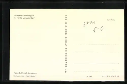 AK Dierhagen / Ostsee, im FDGB-Urlauberdorf