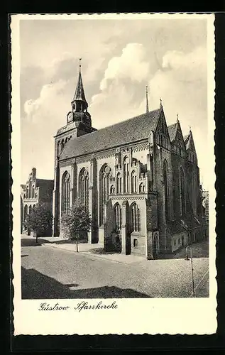 AK Güstrow, Partie an der Pfarrkirche