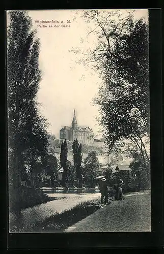 AK Weissenfels a. S., Partie an der Saale