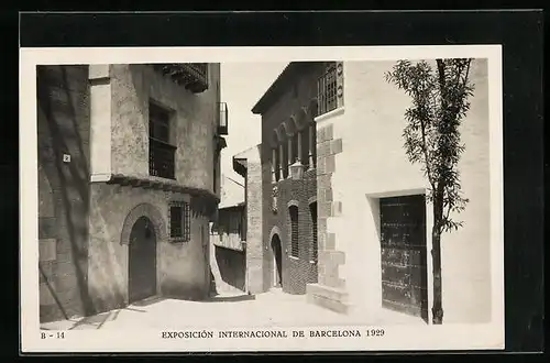 AK Barcelona, Exposicion Internacional 1929, Calle de Cervantes