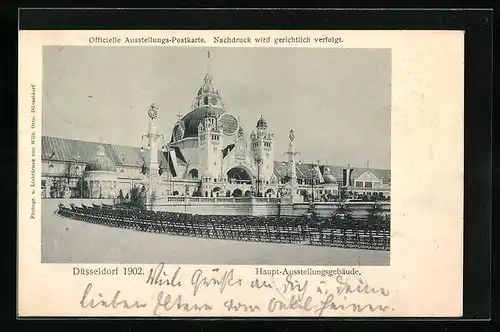 AK Düsseldorf, Ausstellung 1902, Haupt-Ausstellungsgebäude