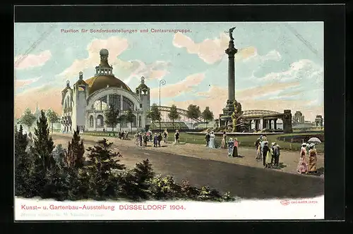 AK Düsseldorf, Kuns- und Gartenbau-Ausstellung 1904, Pavillon für Sonderausstellungen