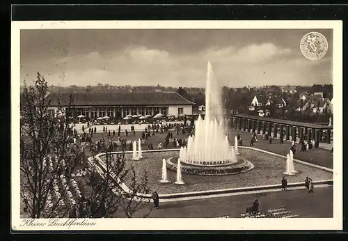 AK Düsseldorf, Grosse Reichsausstellung Schaffendes Volk 1937, Leuchtfontäne