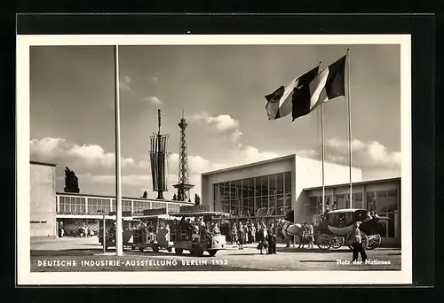 AK Berlin, Deutsche Industrie-Ausstellung 1953, Platz der Nationen
