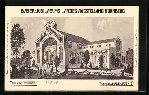 Künstler-AK Nürnberg, Bayer. Jubiläums-Landes-Ausstellung 1906, Kunst-Halle