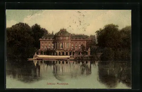 AK Ludwigsburg, Blick vom Wasser auf das Schloss Monrepos