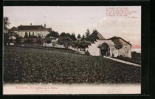 AK Bürgeln a. d. Höhe, Partie am Schloss