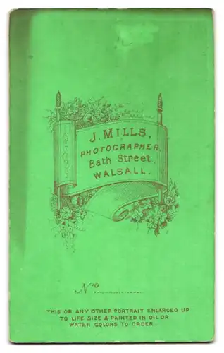 Fotografie J. Mills, Walsall, Bath Street, Junger Mann mit Krawatte