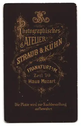 Fotografie Straub & Kühn, Frankfurt a. M., Zeil 70, Elegant gekleideter Herr mit Vollbart