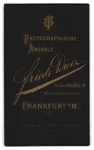 Fotografie Friedr. Dietz, Frankfurt a. M., Edle Dame mit Amulett