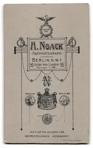 Fotografie H. Noack, Berlin-NW, Unter den Linden 45, Junger Mann im Anzug mit Krawatte
