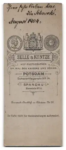 Fotografie Selle & Kuntze, Potsdam, Schwertfegerstr. 14, Portrait Dame im dunklen Kleid mit Federboa und Hut, Fächer