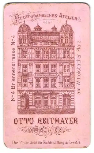 Fotografie Otto Reitmayer, München, Ansicht München, Blick auf die Front des Ateliersgebäude