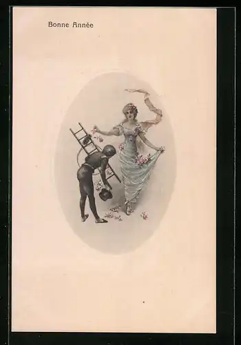 AK Schornsteinfeger verneigt sich vor Dame