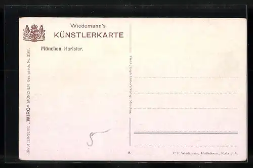 Künstler-AK München, Karlstor