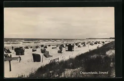 AK Trassenheide, Strand mit Besuchern