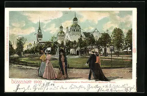 AK Düsseldorf, Industrie- u. Gewerbe-Ausstellung 1902, Rheinische Metallwaren u. Maschinenfabrik, Bochumer Verein