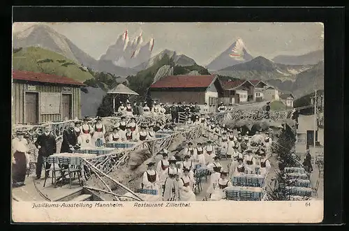 AK Mannheim, Internationale Kunst- und Grosse Gartenbau-Ausstellung 1907, Restaurant Zillerthal