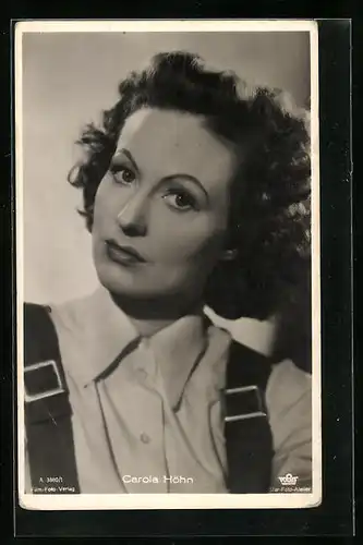 AK Schauspielerin Carola Höhn mit lockigem Haar