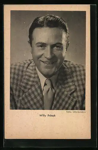 AK Schauspieler Willy Fritsch in karierter Jacke