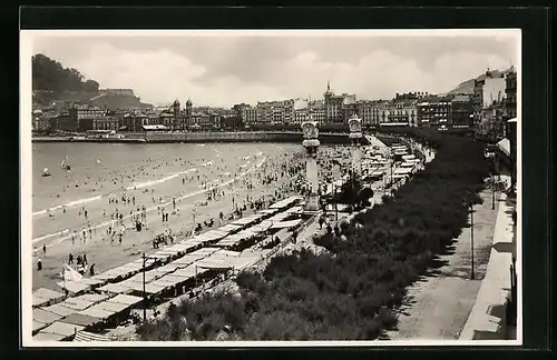 AK San Sebastian, Playa y paseo de la Concha