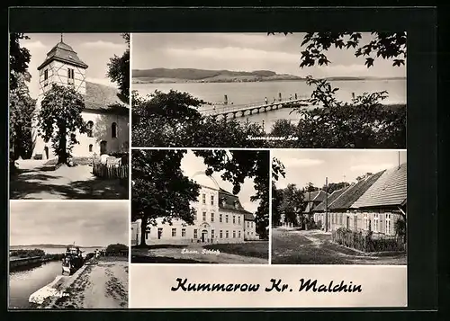 AK Kummerow /Malchin, Kummerower See und ehem. Schloss