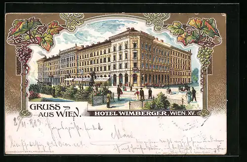 Lithographie Wien, Hotel Wimberger