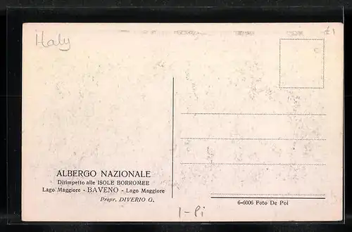 AK Baveno, Albergo Nazionale