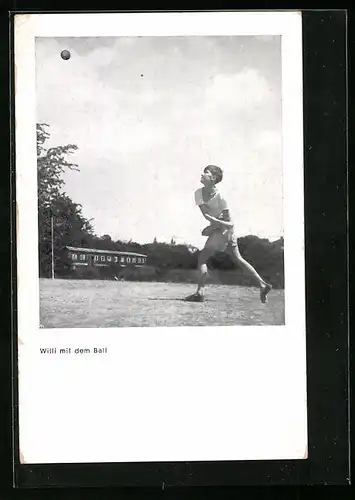 AK Wien-Grinzing, Neulandschulsiedlung, Willi mit dem Ball