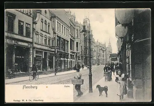 AK Flensburg, Holm mit Geschäften