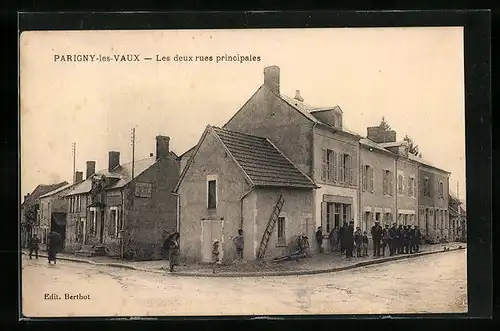 AK Parigny-les-Vaux, Les deux rues principales