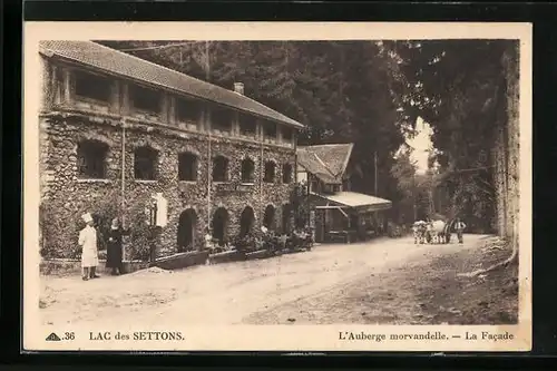 AK Lac des Settons, L`Auberge morvandelle - La Facade