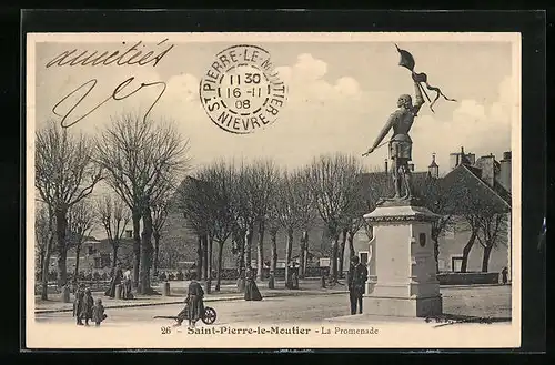 AK Saint-Pierre-le-Moutier, La Promenade