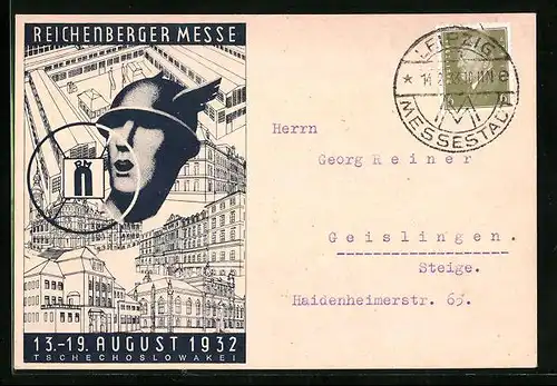 AK Reichenberg, Messe 1932, Hermes