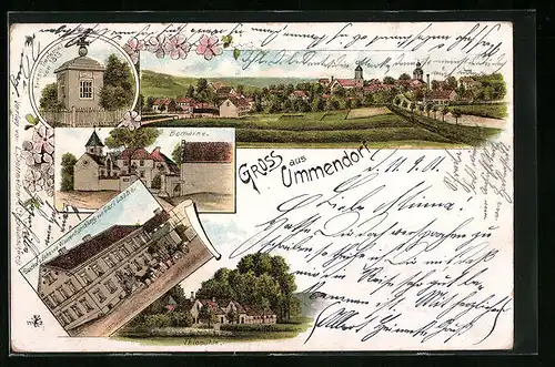 Lithographie Ummendorf, Gasthof zur Eiche, Domaine