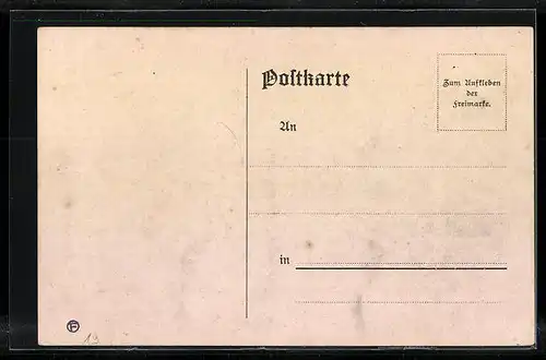 Lithographie Bischweiler, Jute-Spinnerei und Weberei, Kronen-Apotheke, Schulstrasse