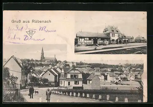 AK Rübenach, Bahnhof, Totalansicht